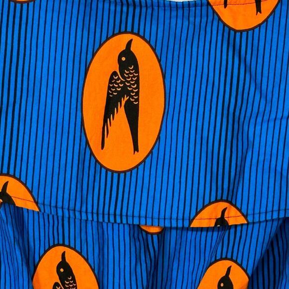 Mae Otti African Print Top Orange Blue Designer 3XL Tabitha Brown Urban Work BBW - Picture 3 of 15